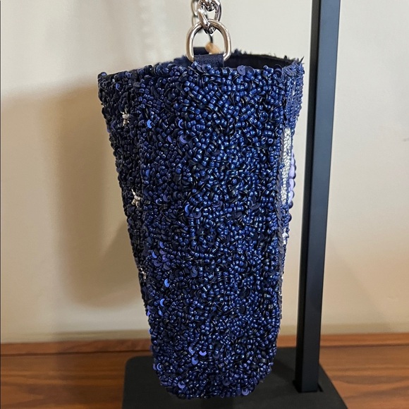 From India To You | Navy Beaded “Go Team” Shoulder Bag - Picture 6 of 13